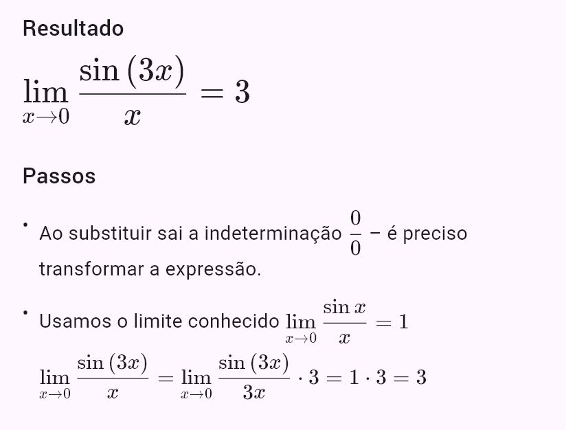 lim(x->0) sin(3x)/x