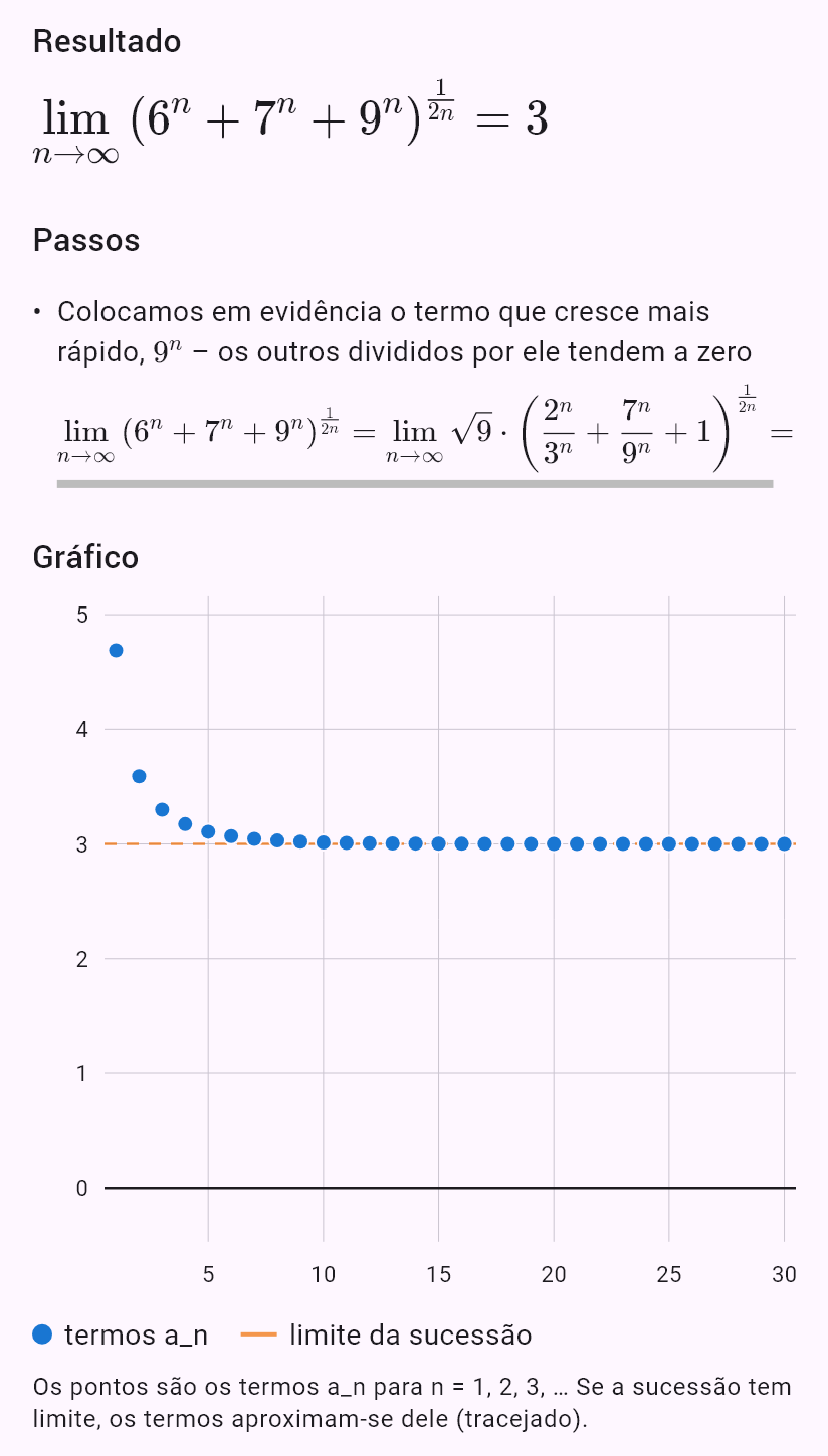 lim(n->oo) (6^n+7^n+9^n)^(1/(2n))