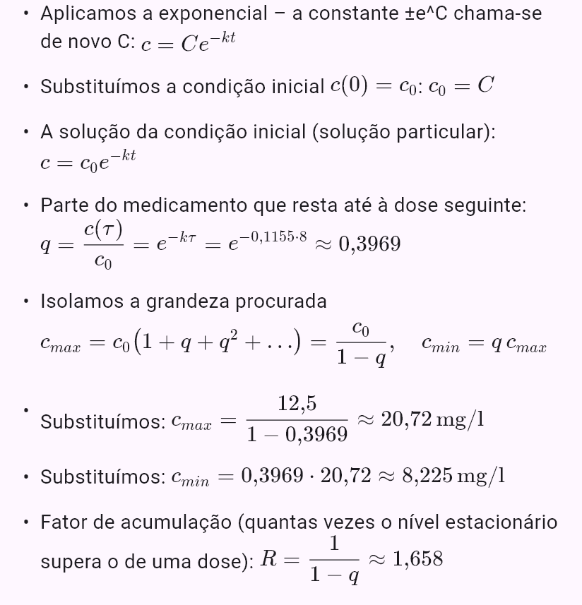 model(drug; find=steady[mg_l]; D=500[mg]; V=40[l]; T12=6[h]; tau=8[h]; mode=repeated)