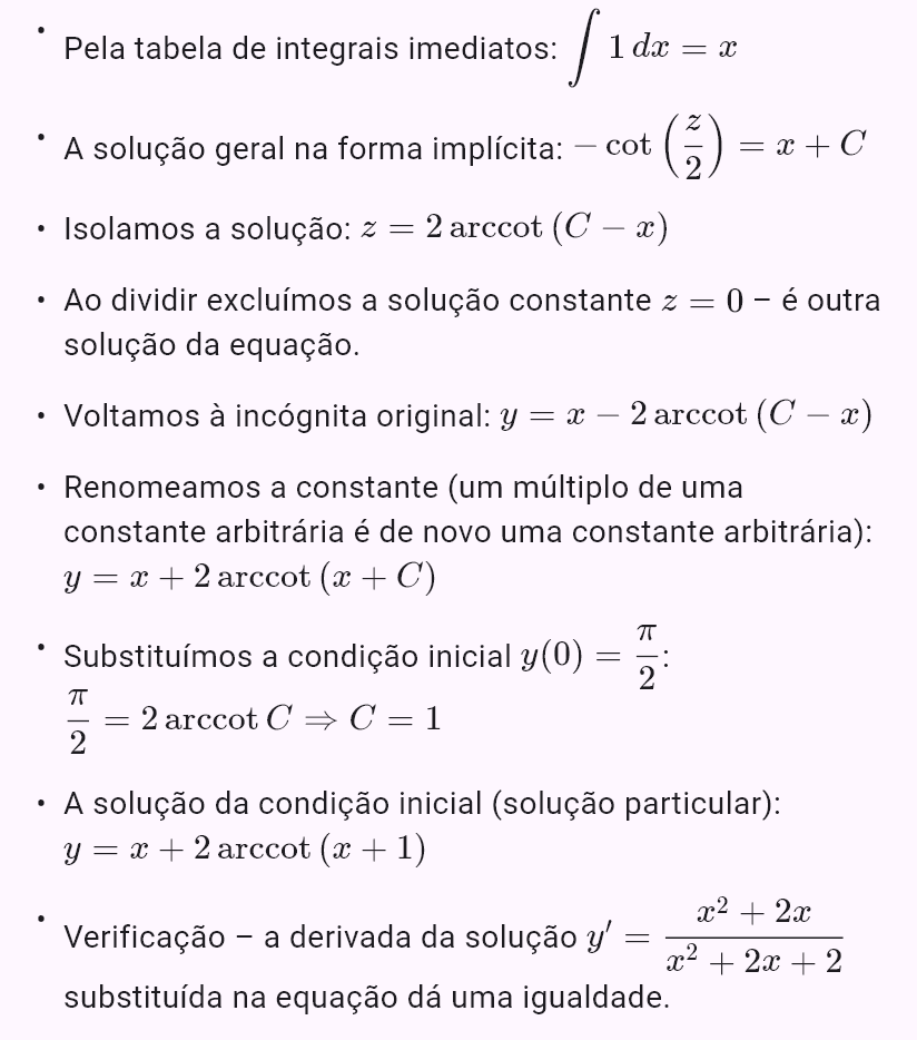 y' = cos(x - y), y(0) = pi/2