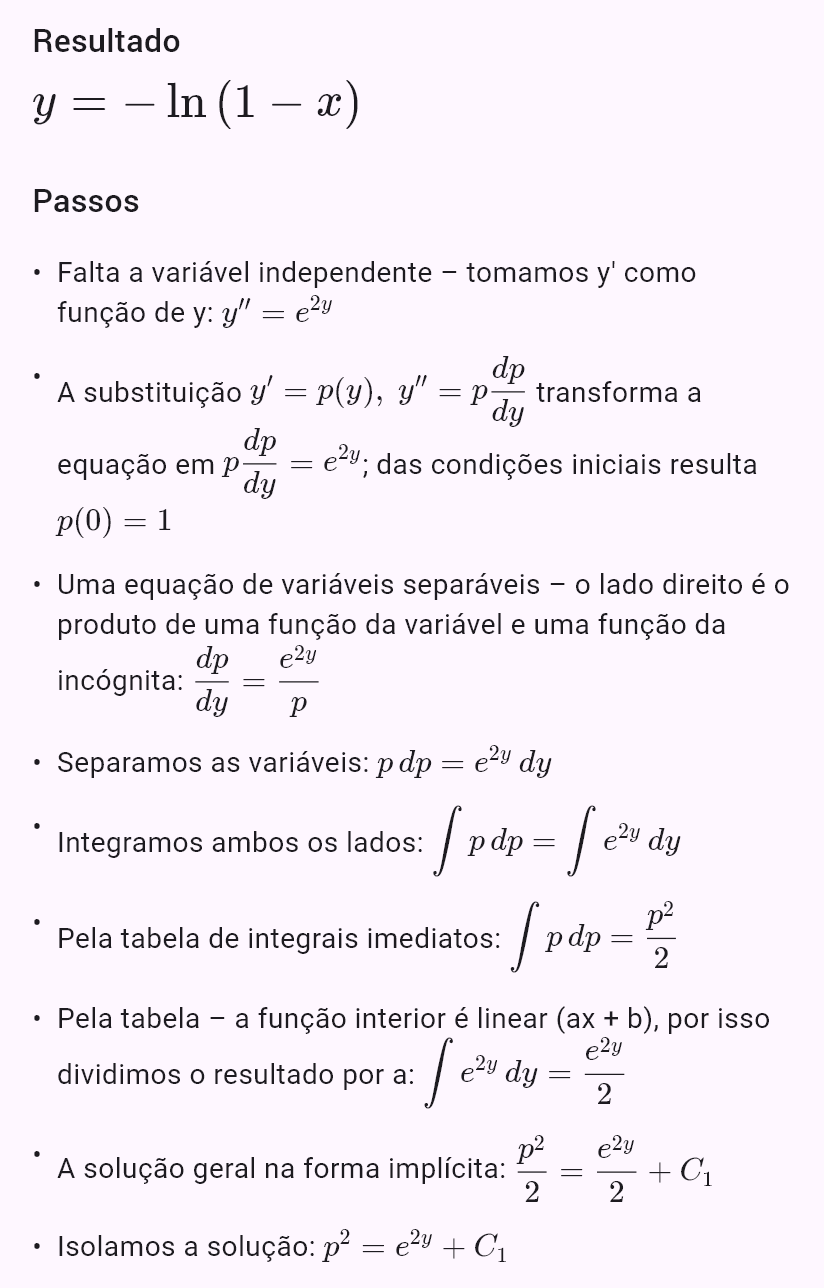 y'' = e^(2y), y(0) = 0, y'(0) = 1