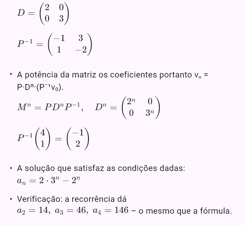 a_{n+2} = 5a_{n+1} - 6a_n, a_0 = 1, a_1 = 4
