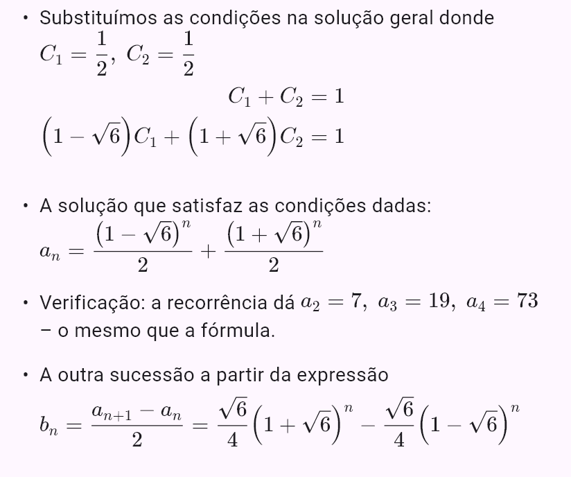 a_{n+1} = a_n + 2b_n
b_{n+1} = 3a_n + b_n
a_0 = 1, b_0 = 0