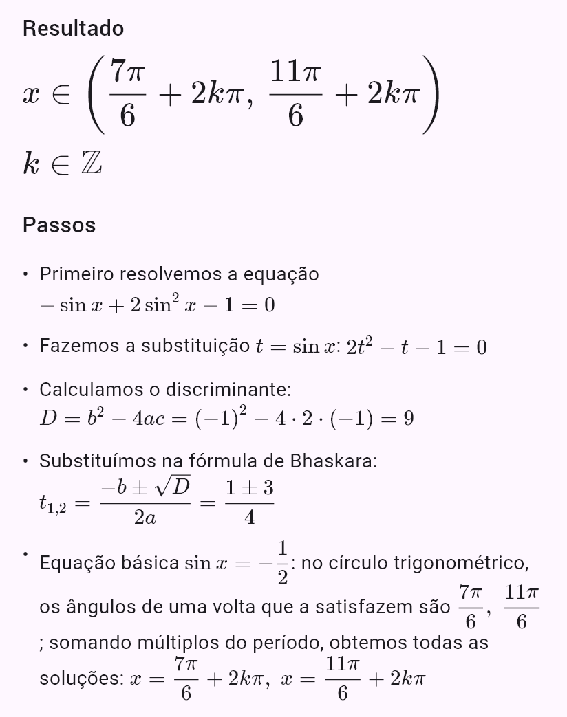 2sin^2 x - sin x - 1 > 0